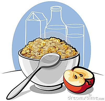 Tasty cornflakes Vector Illustration