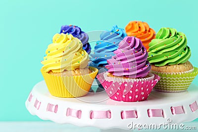 Tasty cupcakes Stock Photo