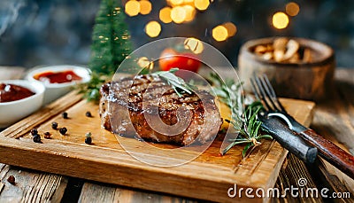 Tasty and delicious meat steak Stock Photo