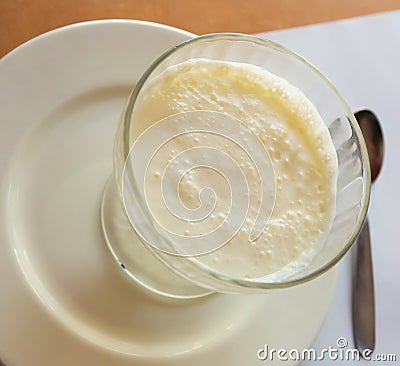 Tasty dessert - white milk mousse Stock Photo