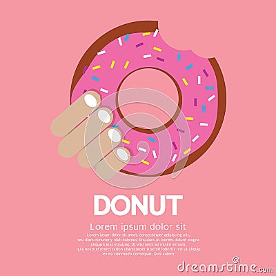 Tasty Doughnut. Vector Illustration