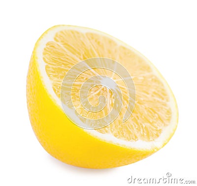 Tasty fresh cut lemon on white background Stock Photo