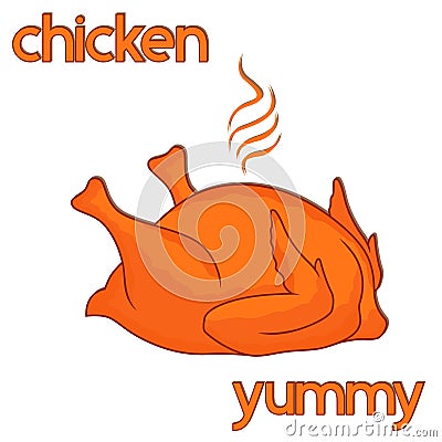 Tasty fried chicken Vector Illustration