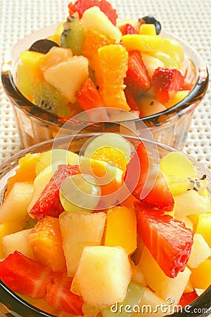 Tasty fruit salad Stock Photo