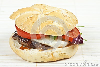 Tasty Hamburger Stock Photo