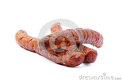 Tasty high quality smoked sausage Stock Photo