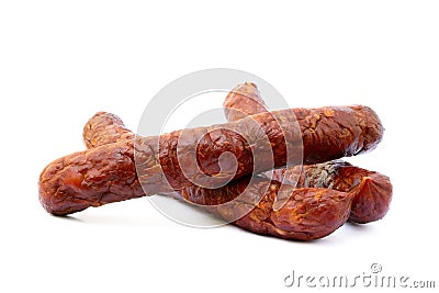 Tasty high quality smoked sausage Stock Photo