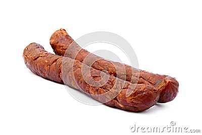 Tasty high quality smoked sausage Stock Photo