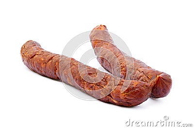 Tasty high quality smoked sausage Stock Photo