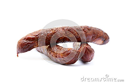 Tasty high quality smoked sausage Stock Photo