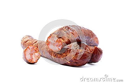 Tasty high quality smoked sausage Stock Photo