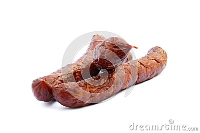 Tasty high quality smoked sausage Stock Photo