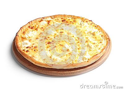 Tasty hot cheese pizza Stock Photo