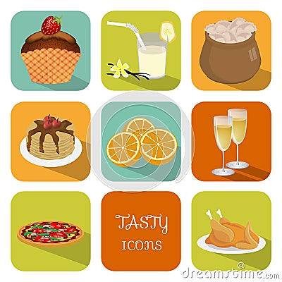 Tasty icons Vector Illustration