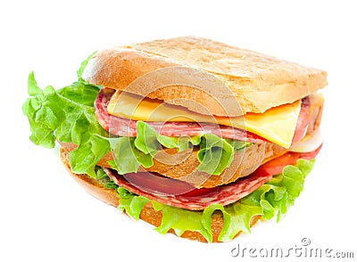 Tasty juicy sandwich Stock Photo