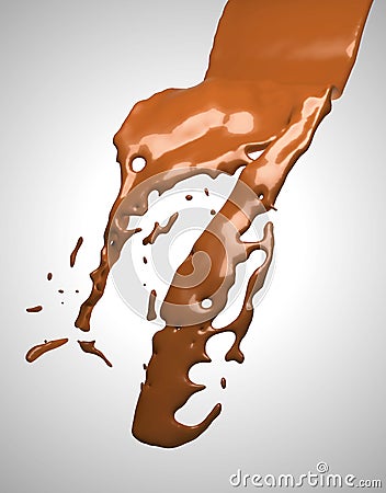 Tasty Liquid chocolate flow. Large resolution Stock Photo