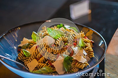 Tasty looking salad in the bowl at the buffet Stock Photo