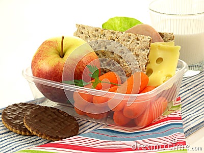 Tasty lunch, isolated Stock Photo