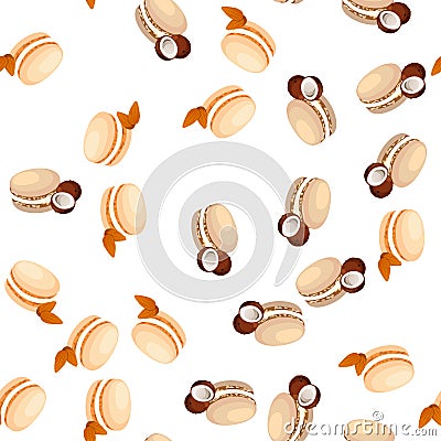 Tasty macaroon cookie Vector Illustration