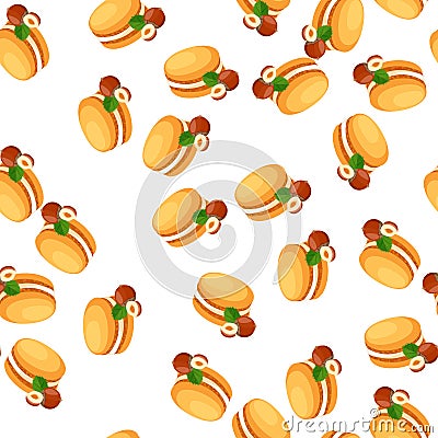 Tasty macaroon cookie Vector Illustration