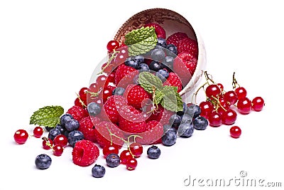 tasty mix of berries Stock Photo