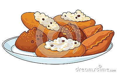 Tasty pastry Vector Illustration