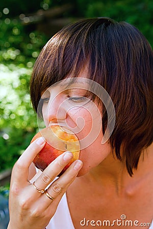 Tasty Peach Stock Photo