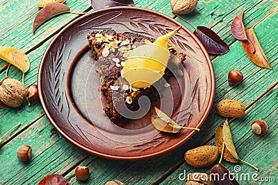 Homemade pear cake Stock Photo