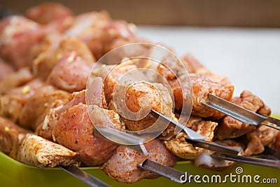 Tasty pork barbecue resdy to be cooked Stock Photo