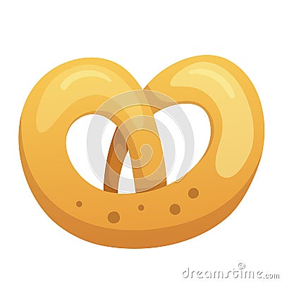 Tasty pretzel icon isolated on the white background. Vector illustration Vector Illustration