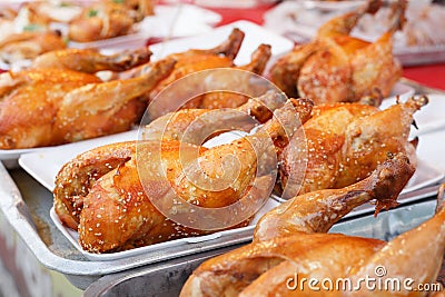 Tasty roasted chicken Stock Photo