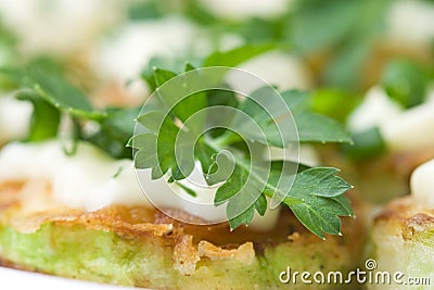 Tasty roasted marrow Stock Photo