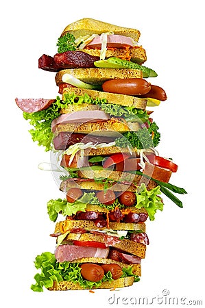 The tasty sandwich Stock Photo