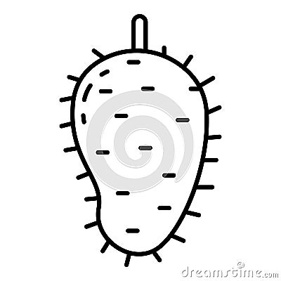 Tasty soursop icon, outline style Vector Illustration