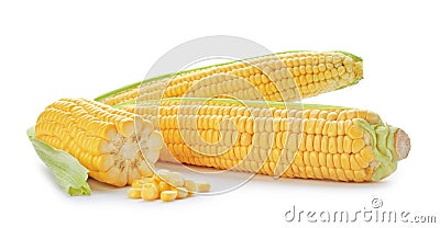 Tasty sweet corn cobs Stock Photo