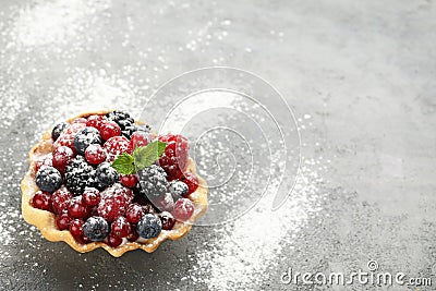 Tasty tartlet with berries Stock Photo