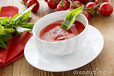 Tasty tomato soup Stock Photo