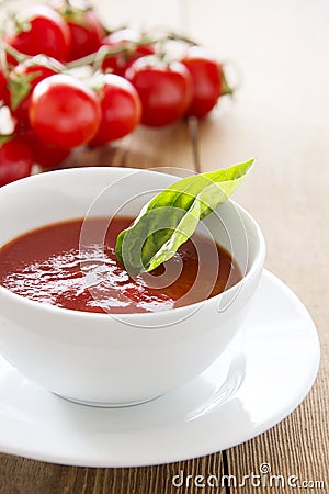 Tasty tomato soup Stock Photo