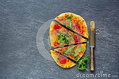 Tasty vegetarian pizza Stock Photo