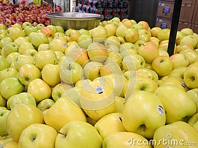 Tasty yellow apples Stock Photo