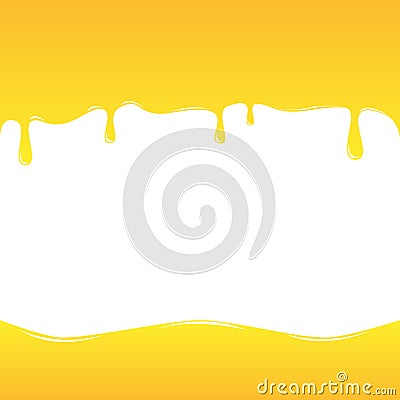 Tasty yellow honey background. Copy space illustration Vector Illustration