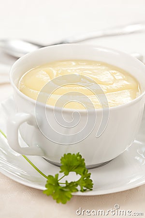 Tasty zucchini soup Stock Photo