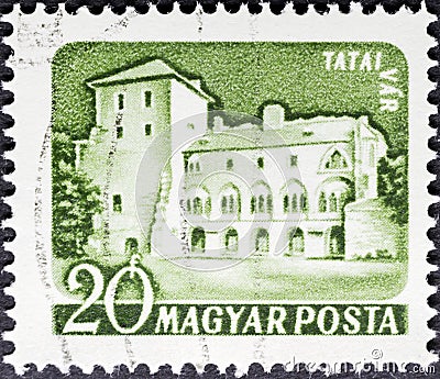 Tata Castle, one of the jewels of Tata, Hungary Editorial Stock Photo