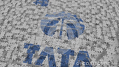 TATA logo composing with puzzle pieces, editorial 3D rendering Editorial Stock Photo