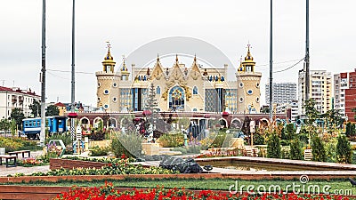 Tatar State Puppet Theater Ekiyat, facade of the building, like a fairy palace Editorial Stock Photo