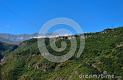 The Tatev Monsastery sits on a rock promontory . Editorial Stock Photo