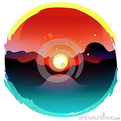 Tatooine Desert Two Suns Stock Photo