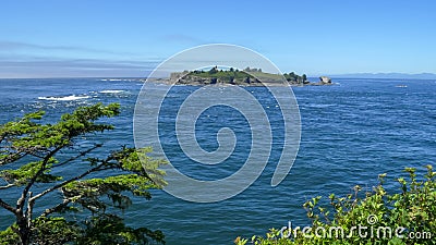 Tatoosh island off cape flattery in the olympic np Stock Photo