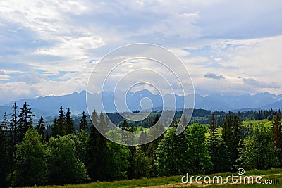 Tatra Mountains panorama, Podhale, Poland Stock Photo