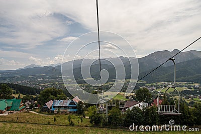 Tatra Mountains View Lift in Poland Stock Photo